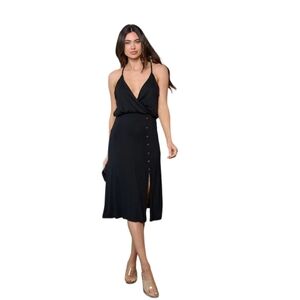 Elegant Black Midi Dress